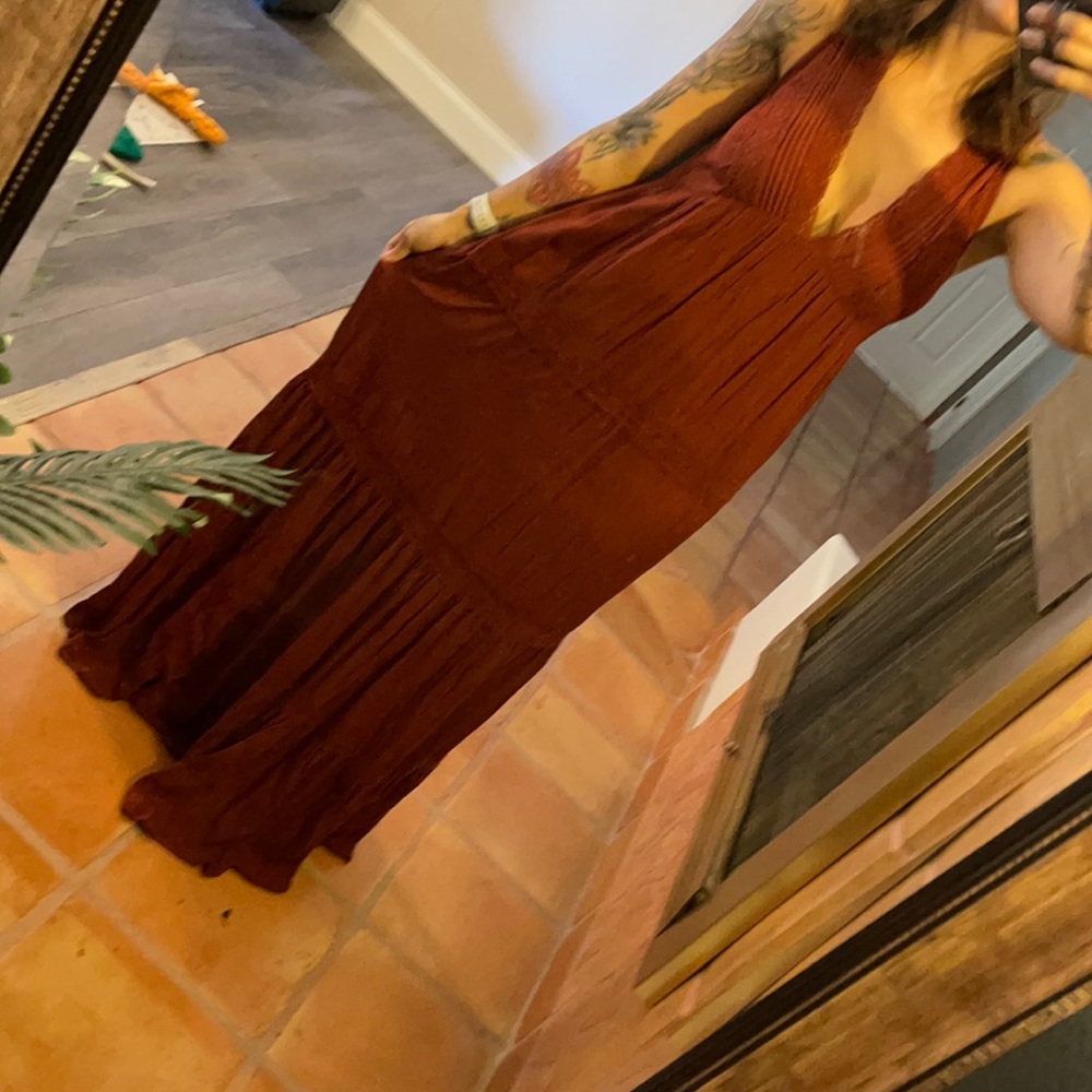 Brick red maxi
